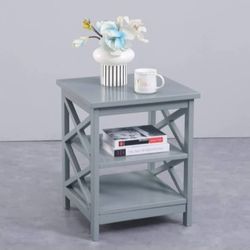 New  Solid Wood Quality End Tables Grey Now Juat $15 Each. Was $139.99