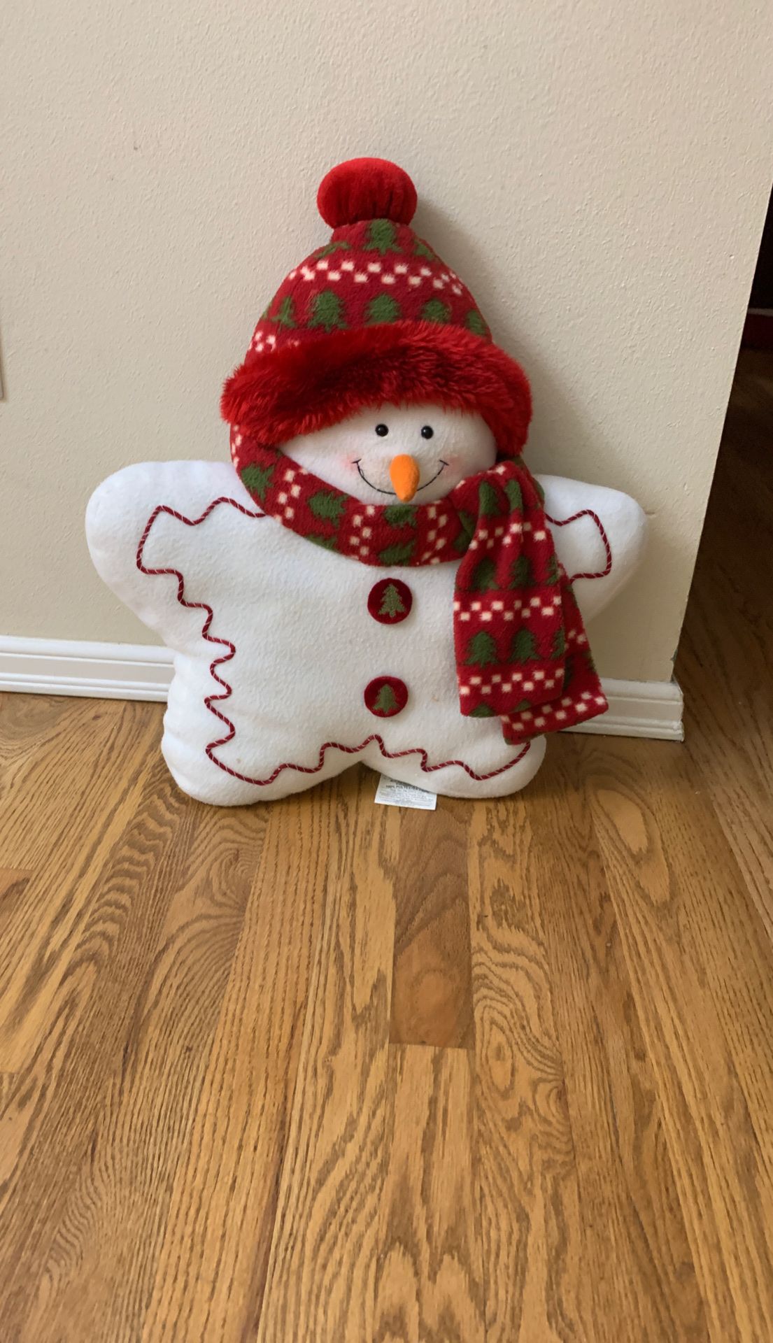 Kids snowman soft toy/pillow