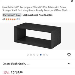 Rectangular Wood Coffee Table