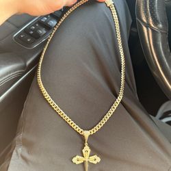 14kt Gold Cuban Link With 14kt Pendant 112 Grams 15,000$$$