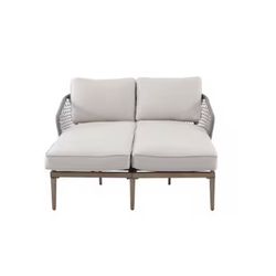 NEW ALLEN AND ROTH OUTDOOR WICKER LOVESEAT 