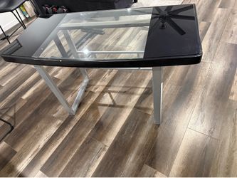 Small glass top desk