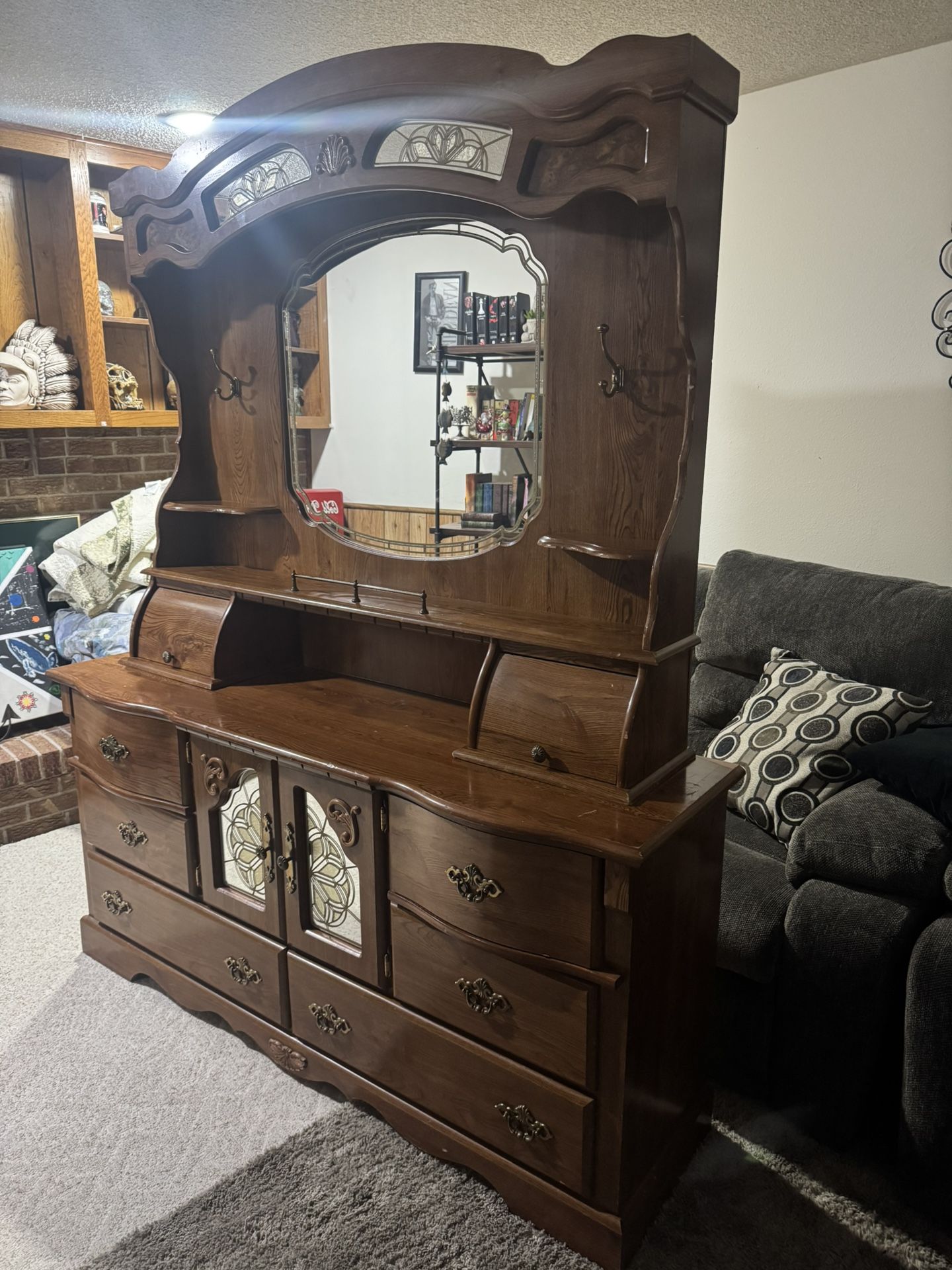 6 Drawer Dresser With Matching Mirror Top