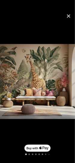 Jungle safari wall mural
