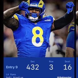 4 Tickets Rams Vs 49ers 10/2
