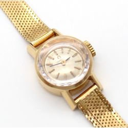 Vintage Omega Ladies Watch Solid 800 Gold Mesh Bracelet Cal 484 17J Swiss 26g
