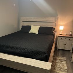 King Bed With Bench, Dresser And Night Stand