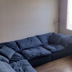 Sectional Blue Couch 