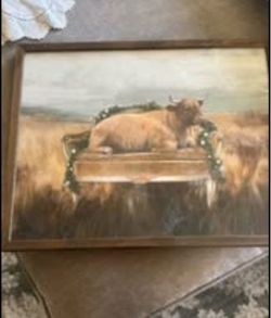 Framed Highland Cow Wall Art Print