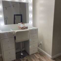 White vanity 