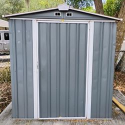 Shed with platform to barter...