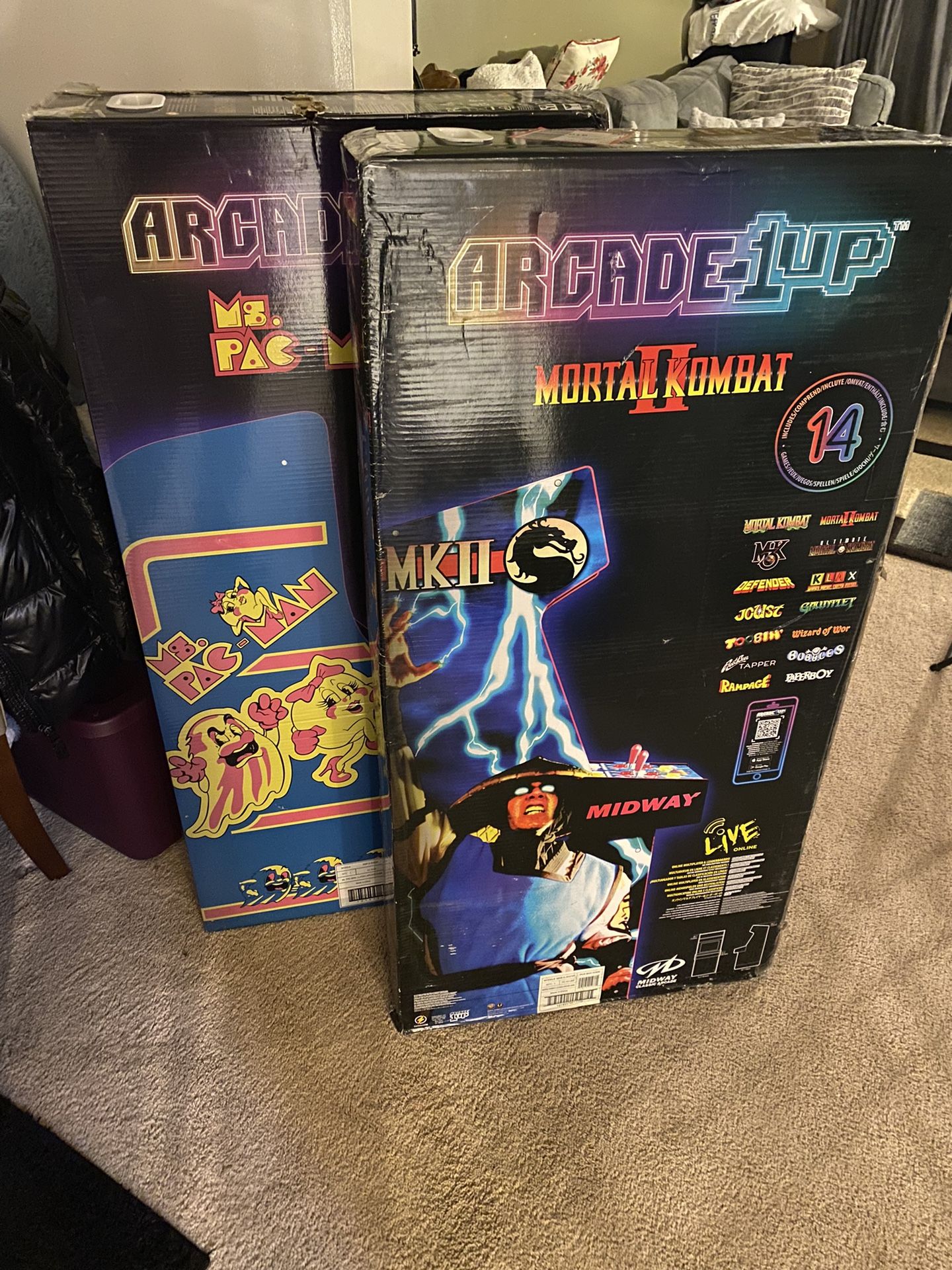 Arcade 1up- Mortal Kombat & Ms. Pacman