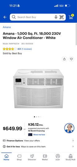 Amana Amana - 1,000 Sq. Ft. 18,000BTU 230V Window Air Conditioner - White