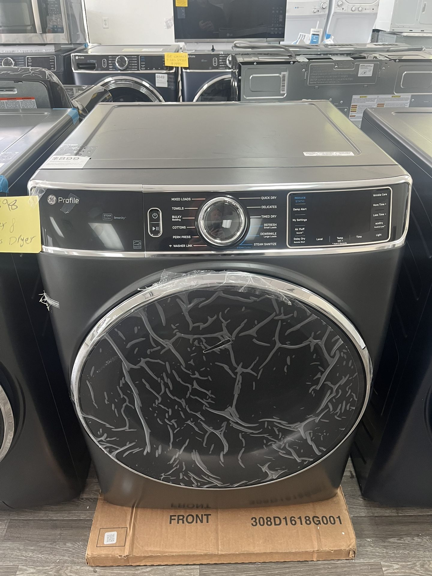 $899 GE PROFILE Front Load Gas Dryer, Open Box, One Year Warranty