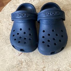 CROCS Toddler C5 Navy Blue Clean