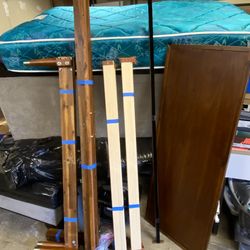 LOW PRICE MOVING- WEST ELM FULL SIZE SOLID WOOD BED WITH MATTRESS