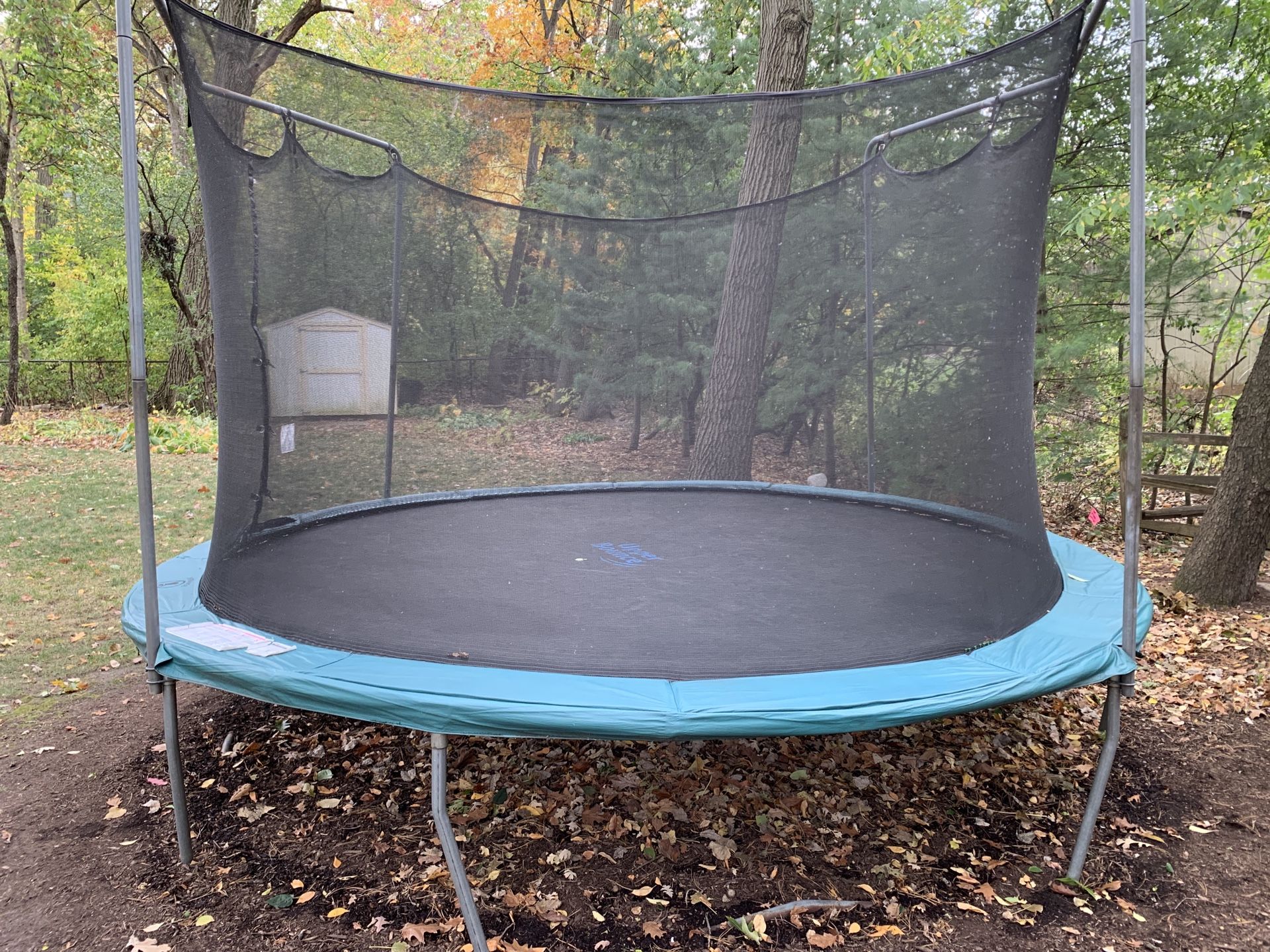 Trampoline (13 ft.) with basketball hoop