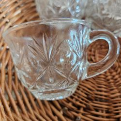Vintage Cut Glass Crystal Cups