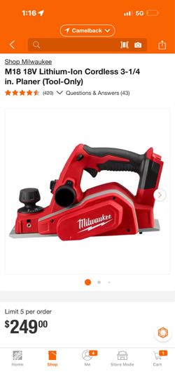 Milwaukee planer