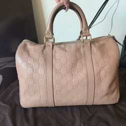 Gucci Joy Boston Bag – Nude GG Leather Satchel