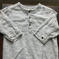 Zara Kids Blue Striped Tunic Shirt 3-4T