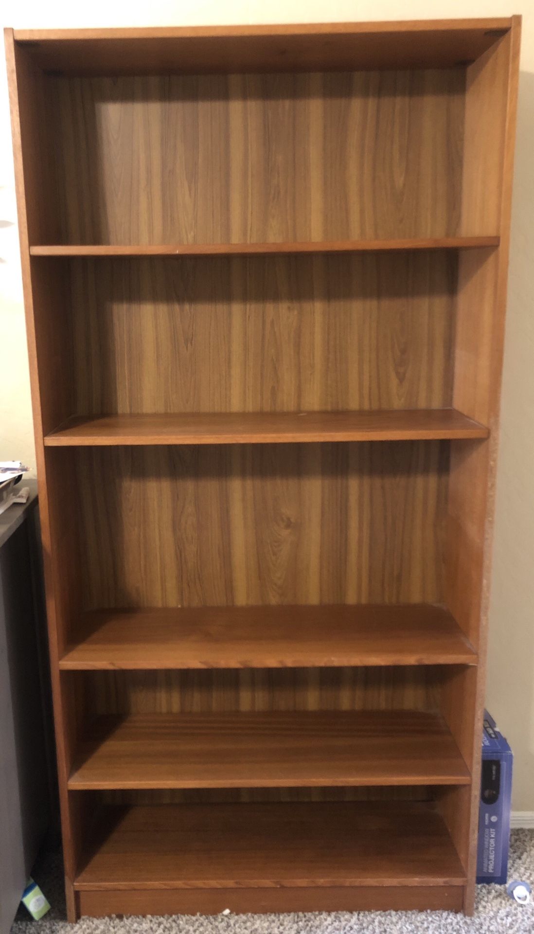 Two bookshelves with adjustable shelves