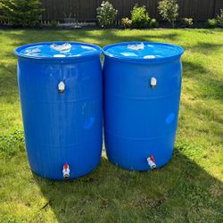 Two Ported Rain Barrels 