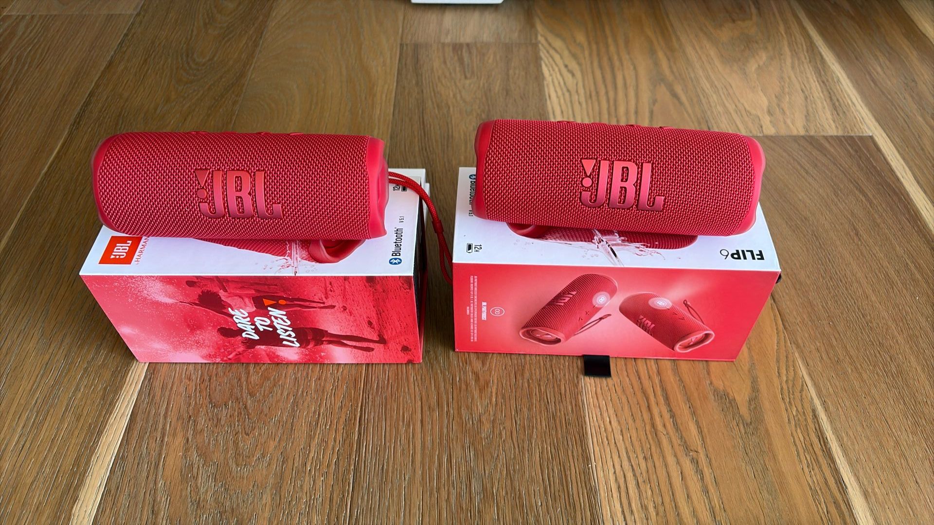 Red JBL Flip 6 Speakers