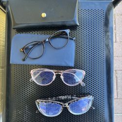 3 Glasses, 2 Cases One Sturdy One Thin 