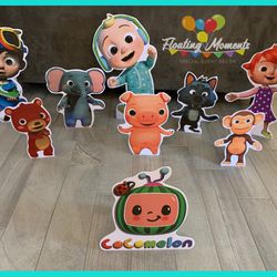 Cocomelon Stands, Party Signs, Cutouts, Standees, Party Decorations, Party props, Party decor