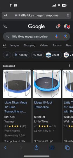 Little Tikes 15 Feet Mega Trampoline