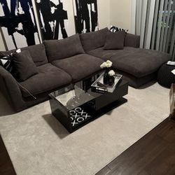 L-shape Sectional And Coffee Table 