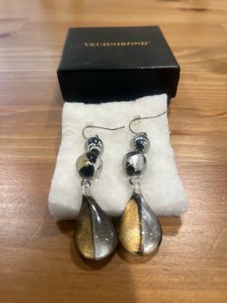 Technibond Drop Earrings with Beads