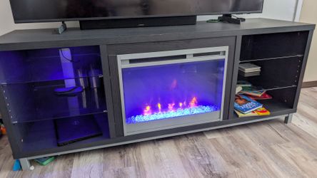 Fire place with remote