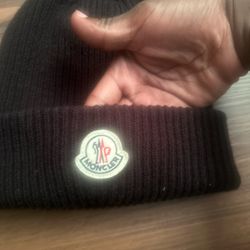 COTTON BEANIE MONCLER BLACK BEANIE