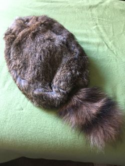 Raccoon Tail Rabbit Fur Hat
