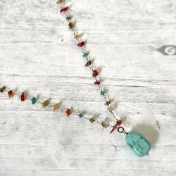 Turquoise Pendant Necklace 