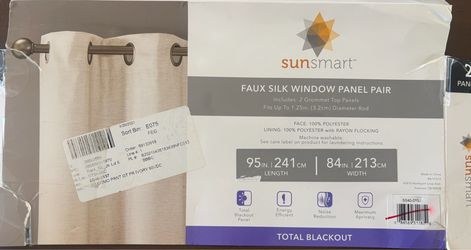 Window curtains - 95” length x 84” width - 2 panels