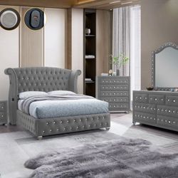 NEW QUEEN AND KING SIZE BEDROOM FURNITURE SET - SPECIAL FINANCING AVAILABLE- BED MATTRESS AND MORE