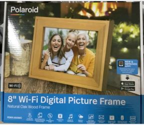 Polaroid 8" Wi-Fi Digital Photo Frame Natural Wood - Model PDWX-800WO