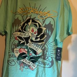 Ed Hardy Rhinestone Shirt Medium In Men’s Brand New With Tags 