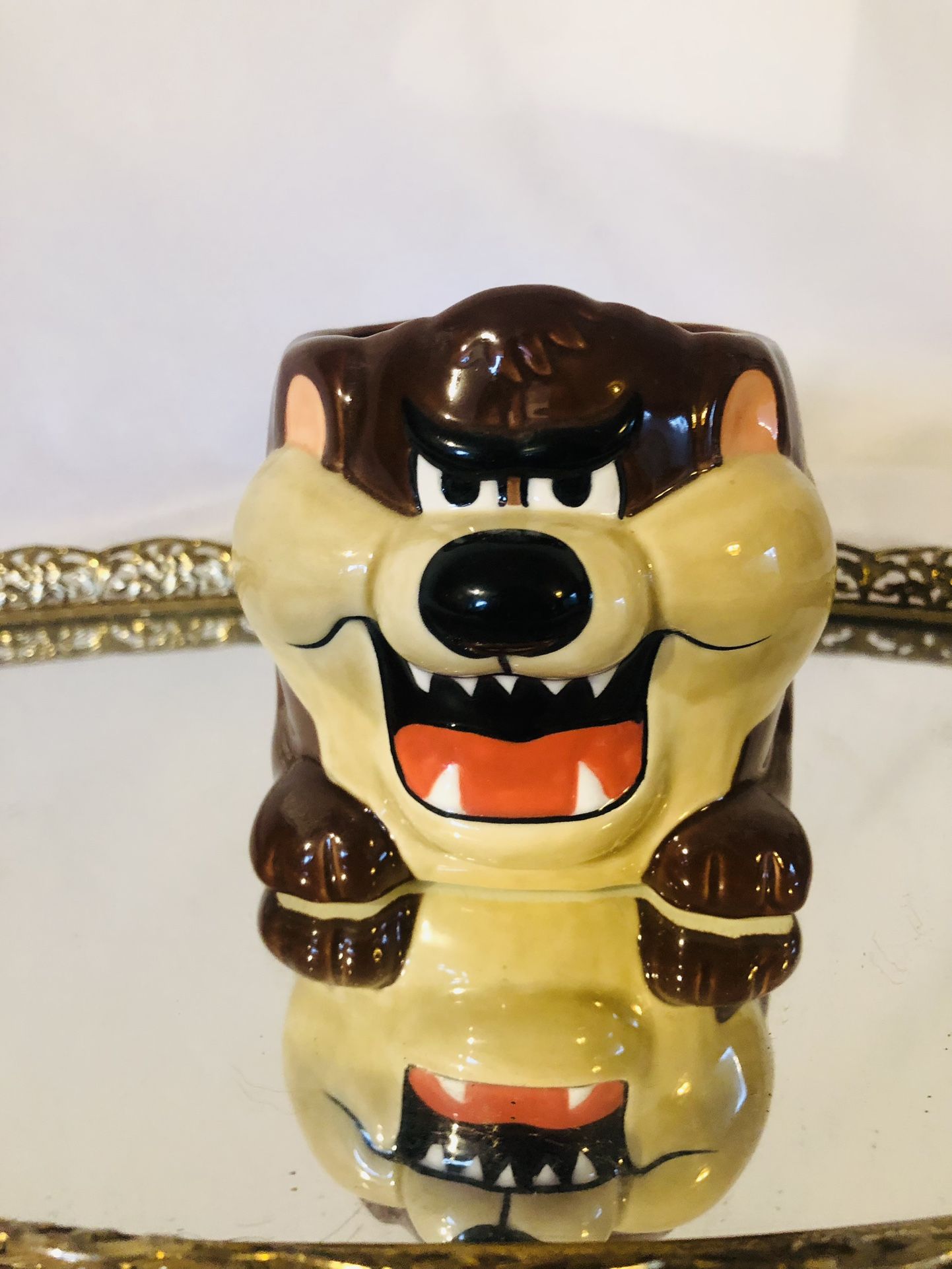 1989 Warner Bros "Taz" Tasmanian Devil Mug Christmas Vacation, Origina