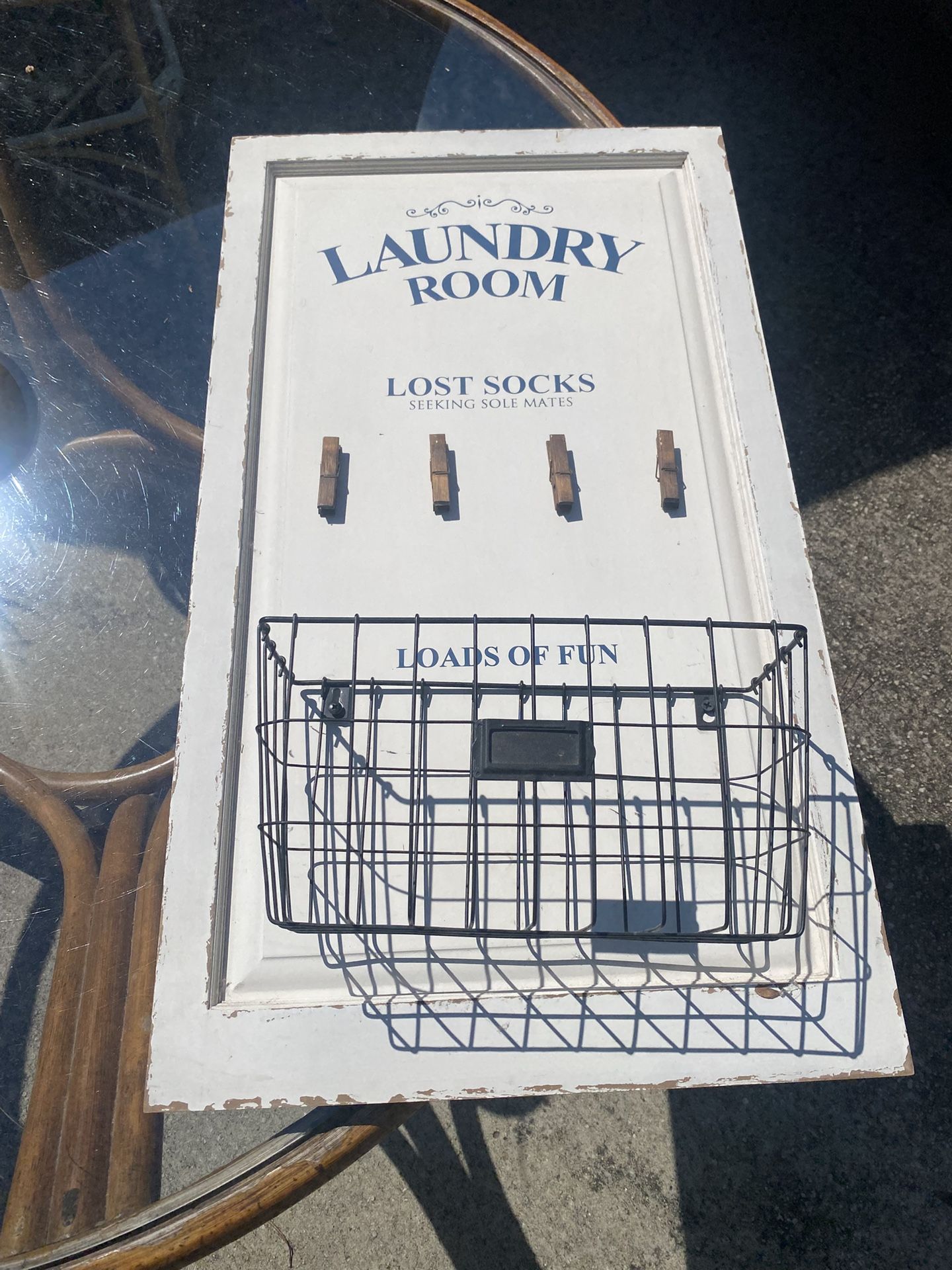 Laundry Room Lost Socks Backboard “Loads Of Fun” -