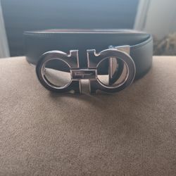 Black Ferragamo Belt Mens 32inch