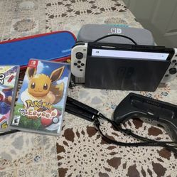 Nintendo Switch Oled W Carrying Case, Games And Accessories 