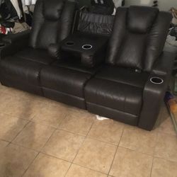 Ashley furniture leather couch