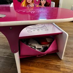 Kids Chair With Attached Desk Top