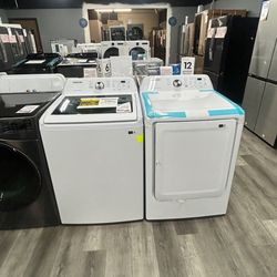 Samsung - 4.5 Cu Ft Top Load Washer & 7.3 Cu Ft Electric Dryer Set 🔌