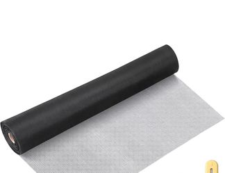 Window Screen Replacement Kit 48 Inch X 66 Feet Durable High Hardness Nanofibers Roll Screen Mesh Window Screen Repair Kit Black for Any Door and Wind