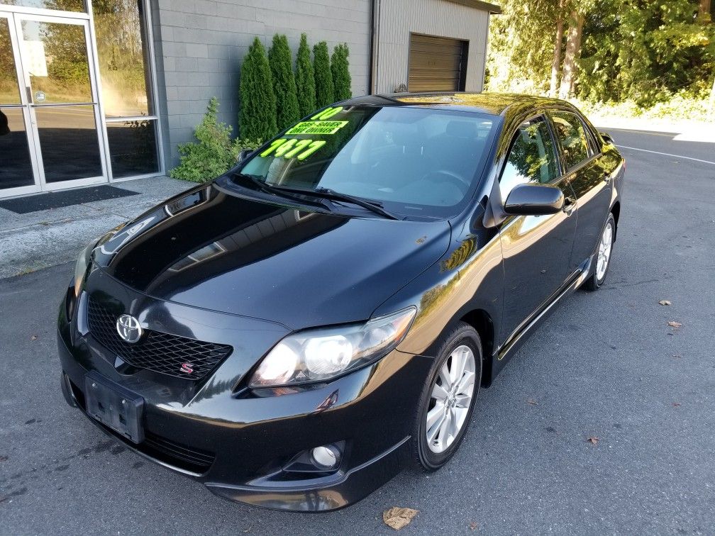 2010 Toyota Corolla S . Price does not include tax and license fees.